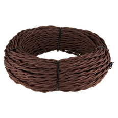 Изображение Ретро кабель витой 3х1,5 (коричневый) 20 м W6453214