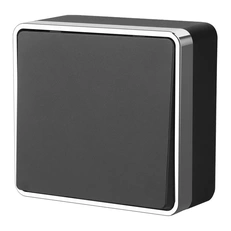 Изображение Выключатель одноклавишный проходной Gallant (черный/хром) W5012035